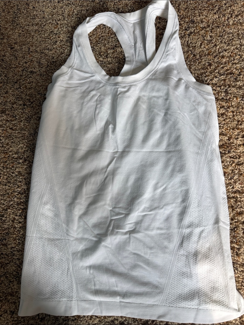 Athleta Momentum White Racerback Athletic Tank Top